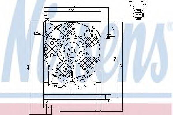 Вентилятор (охлаждение двигателя) NISSENS 85062
