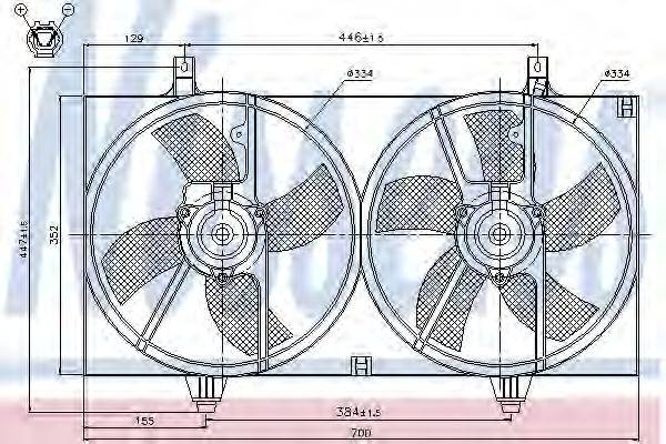 Вентилятор (охлаждение двигателя) NISSENS 85526