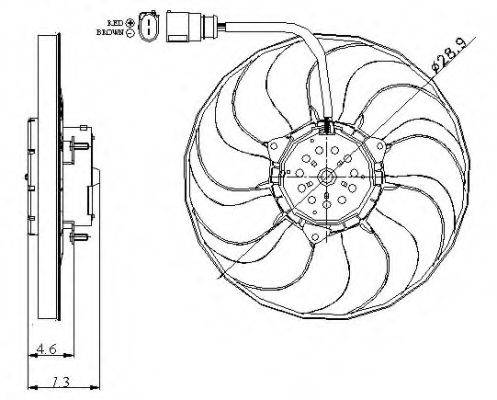 Вентилятор (охлаждение двигателя) NRF 47381