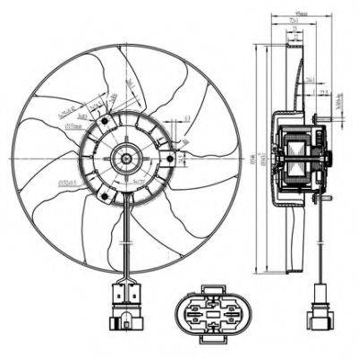 Вентилятор (охлаждение двигателя) NRF 47428