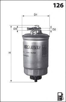 Фильтр топливный MECAFILTER ELG5210