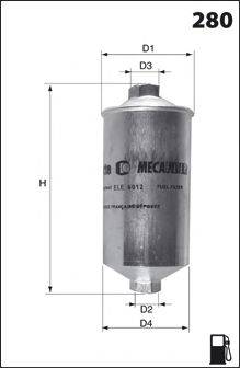 Фильтр топливный MECAFILTER ELE6019