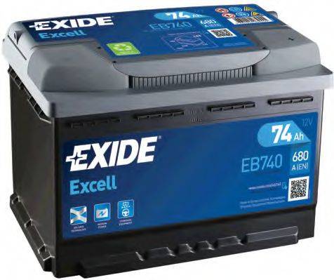 АКБ (стартерная батарея) EXIDE EB740