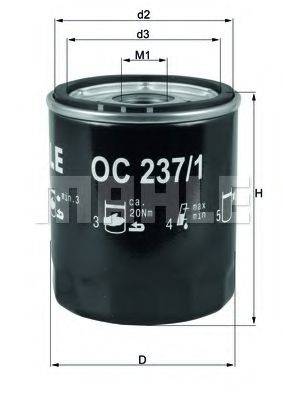 Масляный фильтр двигателя MAHLE ORIGINAL OC2371