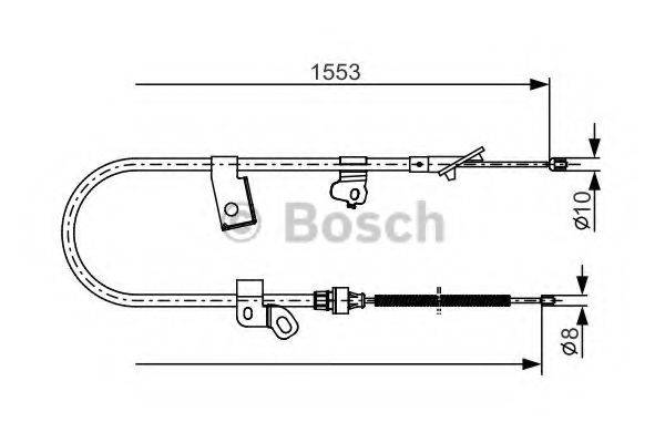 Трос, стояночная тормозная система BOSCH 1987482156