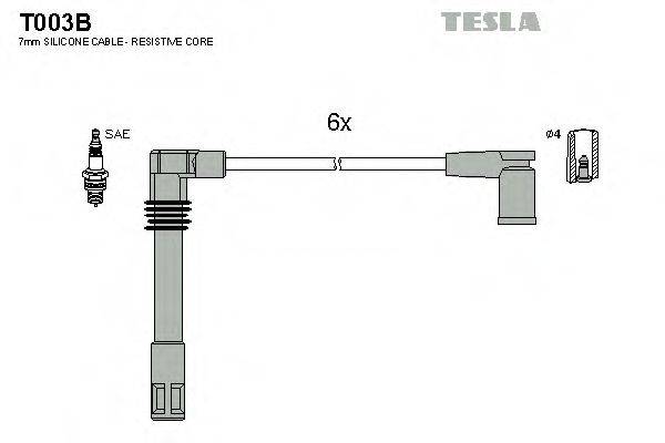 Провода зажигания TESLA T003B