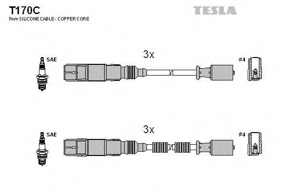 Провода зажигания TESLA T170C