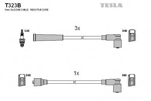 Провода зажигания TESLA T323B