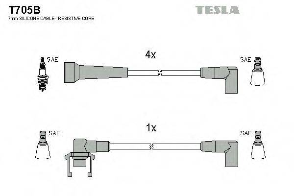 Провода зажигания TESLA T705B