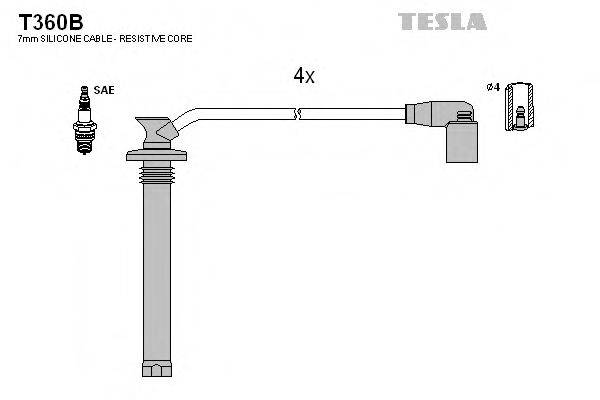 Провода зажигания TESLA T360B
