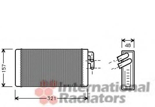 Радиатор отопителя VAN WEZEL 03006052