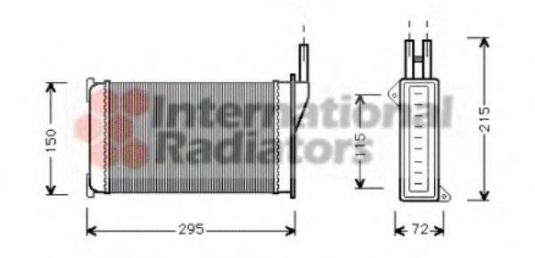 Радиатор отопителя VAN WEZEL 18006098