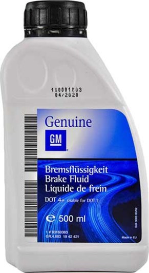 Жидкость тормозная dot 4+, General Motors «Brake Fluid», 0.5л.
