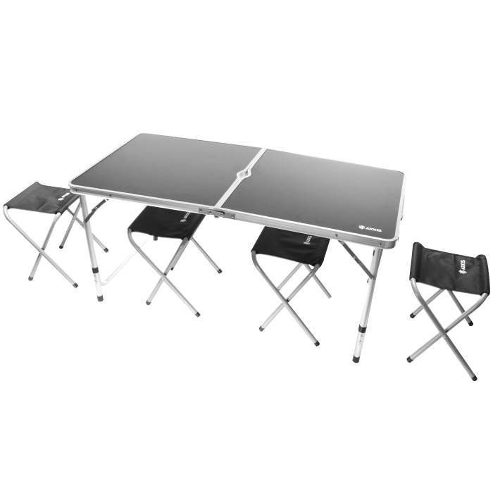 Стол раскладной металлический + 4 стула