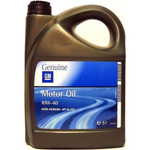 Масло моторное полусинтетическое General Motors «Motor Oil 10W-40», 5л