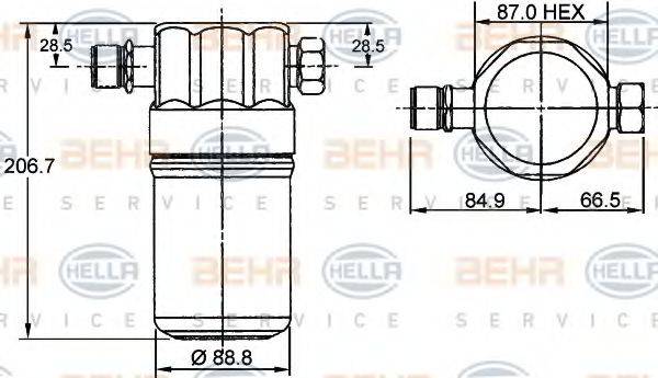 BEHR HELLA SERVICE 8FT351192041 Ресивер-осушитель кондиционера