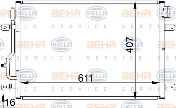 BEHR HELLA SERVICE 8FC351300241 Конденсатор кондиционера