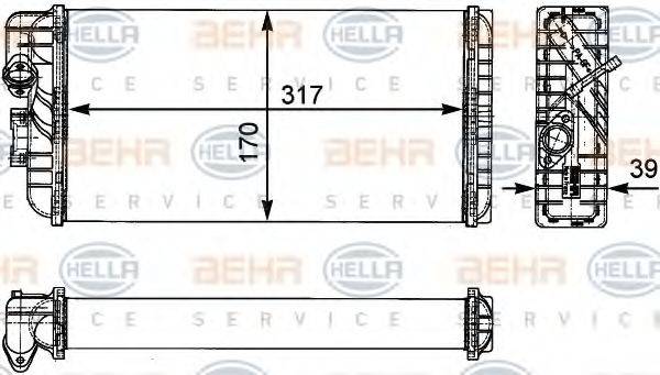 BEHR HELLA SERVICE 8FH351312431 Радиатор отопителя