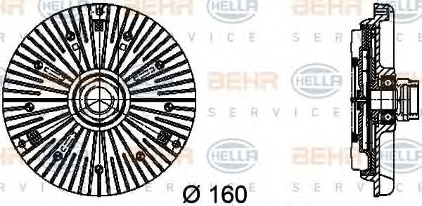 BEHR HELLA SERVICE 8MV376734451 Сцепление вентилятора радиатора