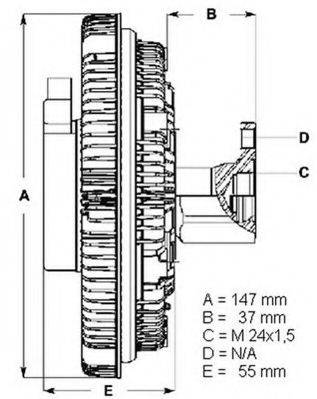 BERU LK002 Сцепление вентилятора радиатора