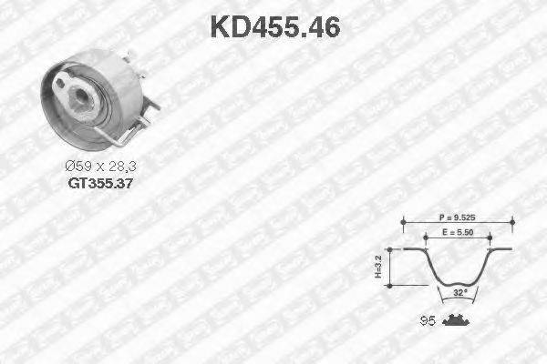 Ремень ГРМ (комплект) SNR KD455.46