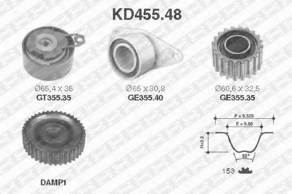 Ремень ГРМ (комплект) SNR KD455.48