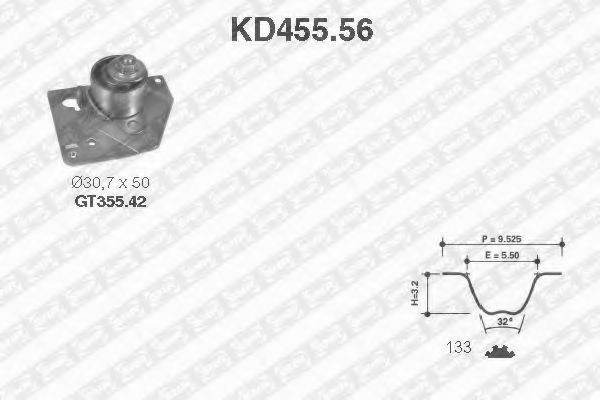 Ремень ГРМ (комплект) SNR KD455.56