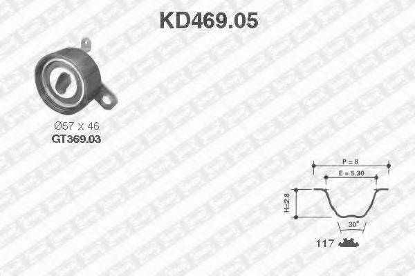 Ремень ГРМ (комплект) SNR KD469.05