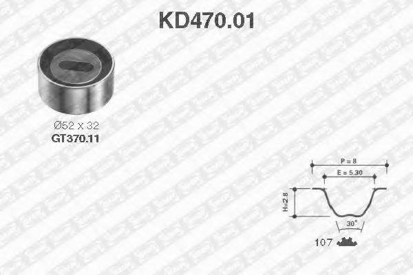 Ремень ГРМ (комплект) SNR KD470.01
