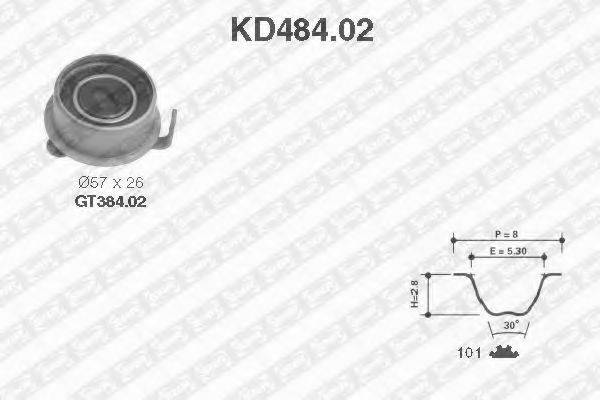 Ремень ГРМ (комплект) SNR KD484.02