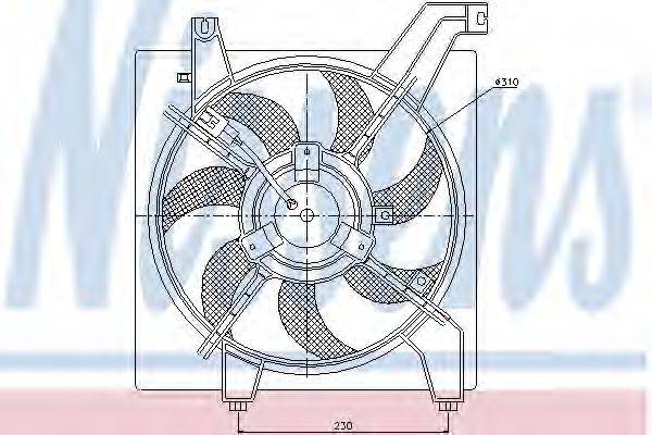 Вентилятор (охлаждение двигателя) NISSENS 85034
