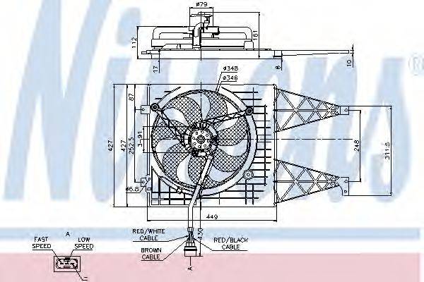 Вентилятор (охлаждение двигателя) NISSENS 85249