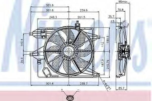 Вентилятор (охлаждение двигателя) NISSENS 85252