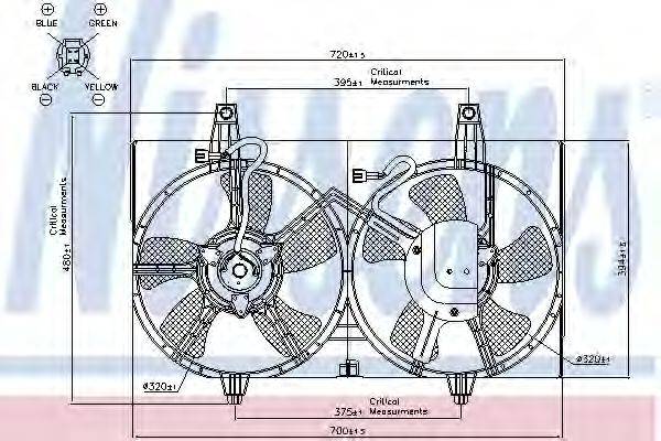 Вентилятор (охлаждение двигателя) NISSENS 85280