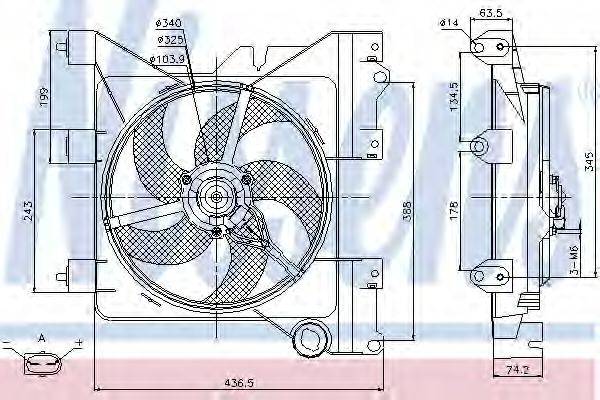 Вентилятор (охлаждение двигателя) NISSENS 85316