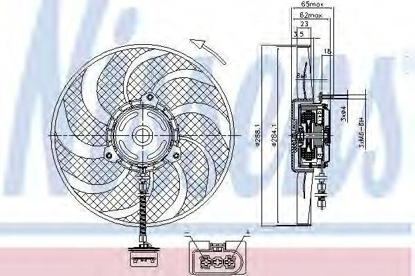 Вентилятор (охлаждение двигателя) NISSENS 85541