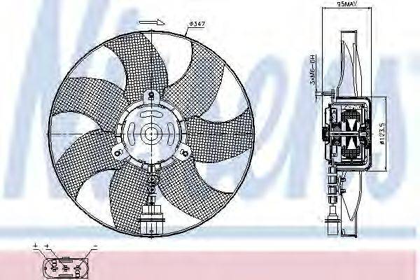 Вентилятор (охлаждение двигателя) NISSENS 85543