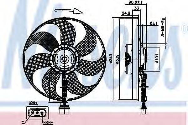 Вентилятор (охлаждение двигателя) NISSENS 85544
