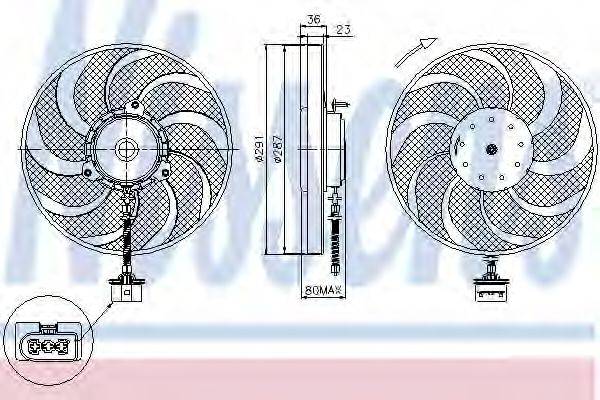 Вентилятор (охлаждение двигателя) NISSENS 85545