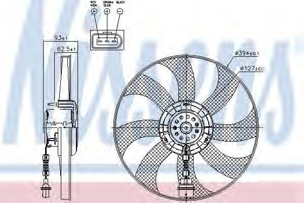 Вентилятор (охлаждение двигателя) NISSENS 85549