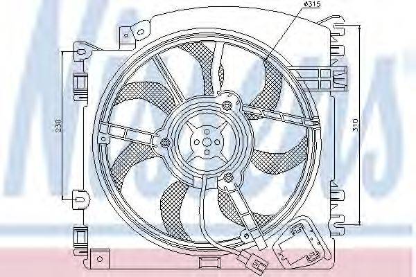 Вентилятор (охлаждение двигателя) NISSENS 85598