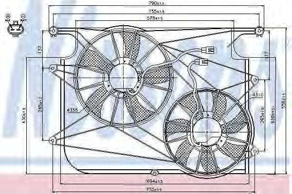 Вентилятор (охлаждение двигателя) NISSENS 85610