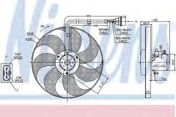 Вентилятор (охлаждение двигателя) NISSENS 85683
