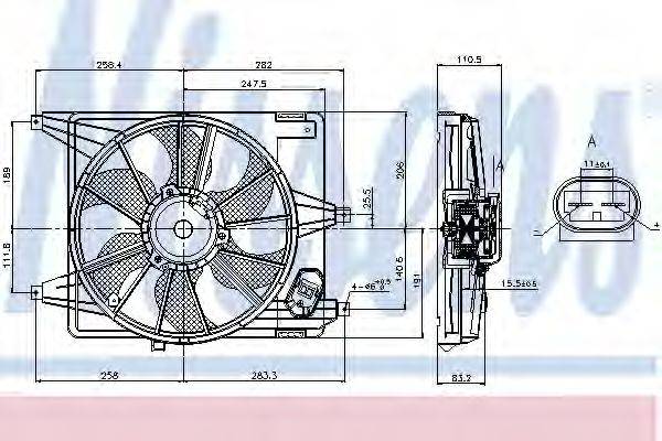 Вентилятор (охлаждение двигателя) NISSENS 85708