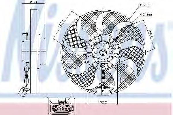 Вентилятор (охлаждение двигателя) NISSENS 85715