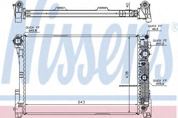 Радиатор (охлаждение двигателя) NISSENS 67101