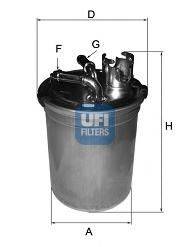 Фильтр топливный UFI 24.004.00