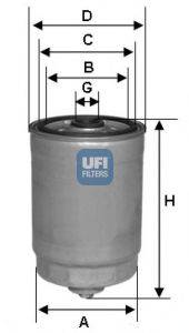 Фильтр топливный UFI 24.350.00