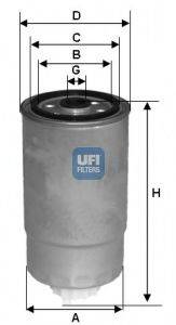 UFI 2435101 Фильтр топливный