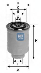 Фильтр топливный UFI 24.366.00